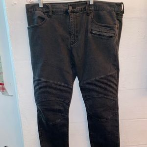 Armani exchange black Moto jeans mens size 38